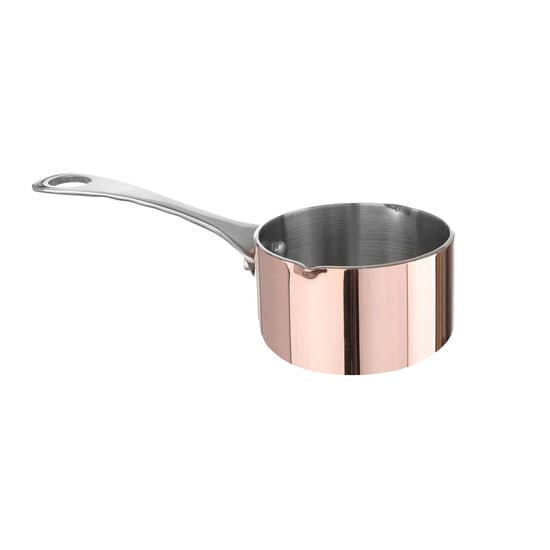 Mini tigaie pentru sos , cupru/aluminiu/otel inoxidabil, 7,5 cm diametru x 4 cm inaltime