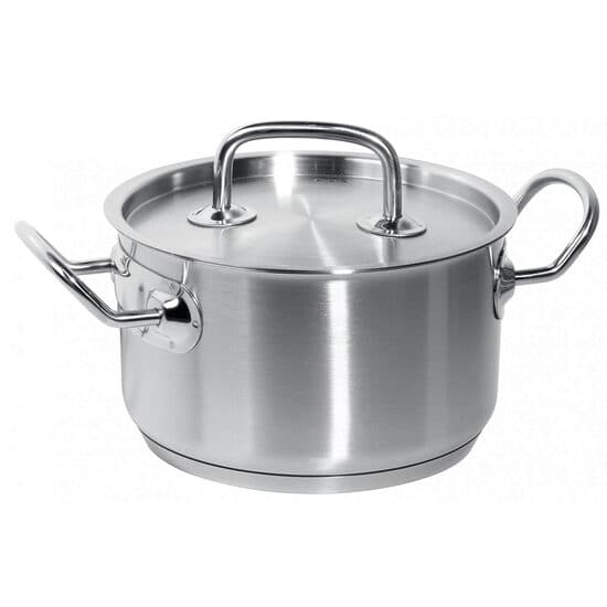 Oala cu capac, capacitate 3,5 Lit, 20 cm diametru x11,5 cm inaltime,  Kitchen Line, din inox de cea mai buna calitate 18/10, grosime 0.7 mm, potrivita
