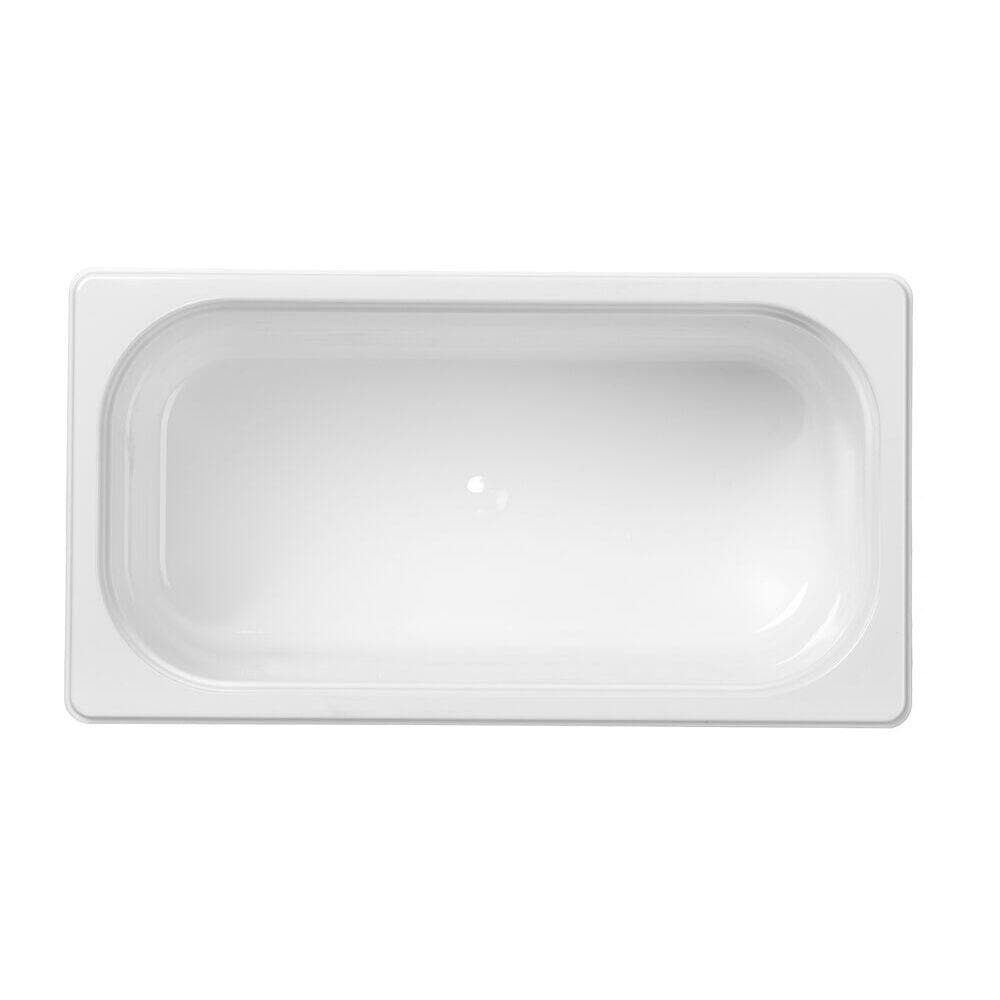 Tava gastronom din policarbonat alb, GN 1/3,  5.7 L, alb, 325x176x(H)150mm