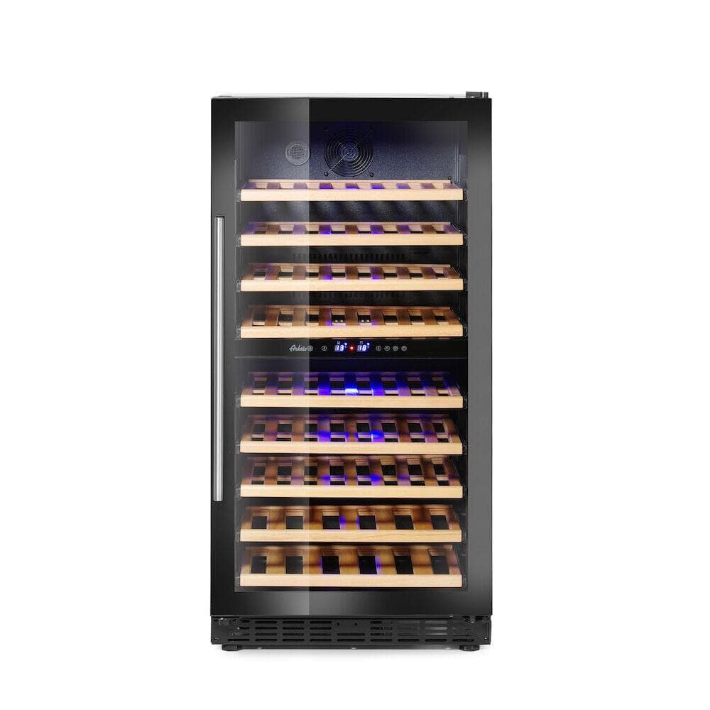 Dulap frigorific pentru vin cu reglare temperatura in 2 zone, 72 sticle,232 litri, 220-240V/90W, 595x605x(H)1225 mm
