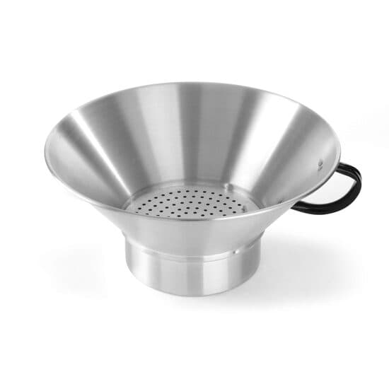 Colander / Sita pentru cartofi prajiti, aluminiu, 400x(H)170 mm, cu sita detasabila si maner
