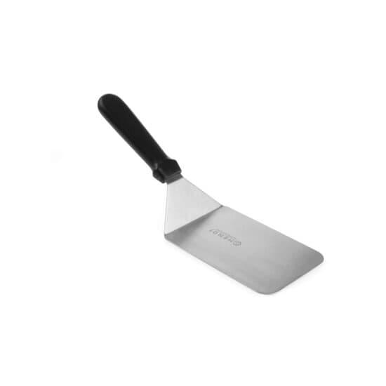 Paleta / spatula solida din inox, universala, 15x10.1 cm, maner polipropilena