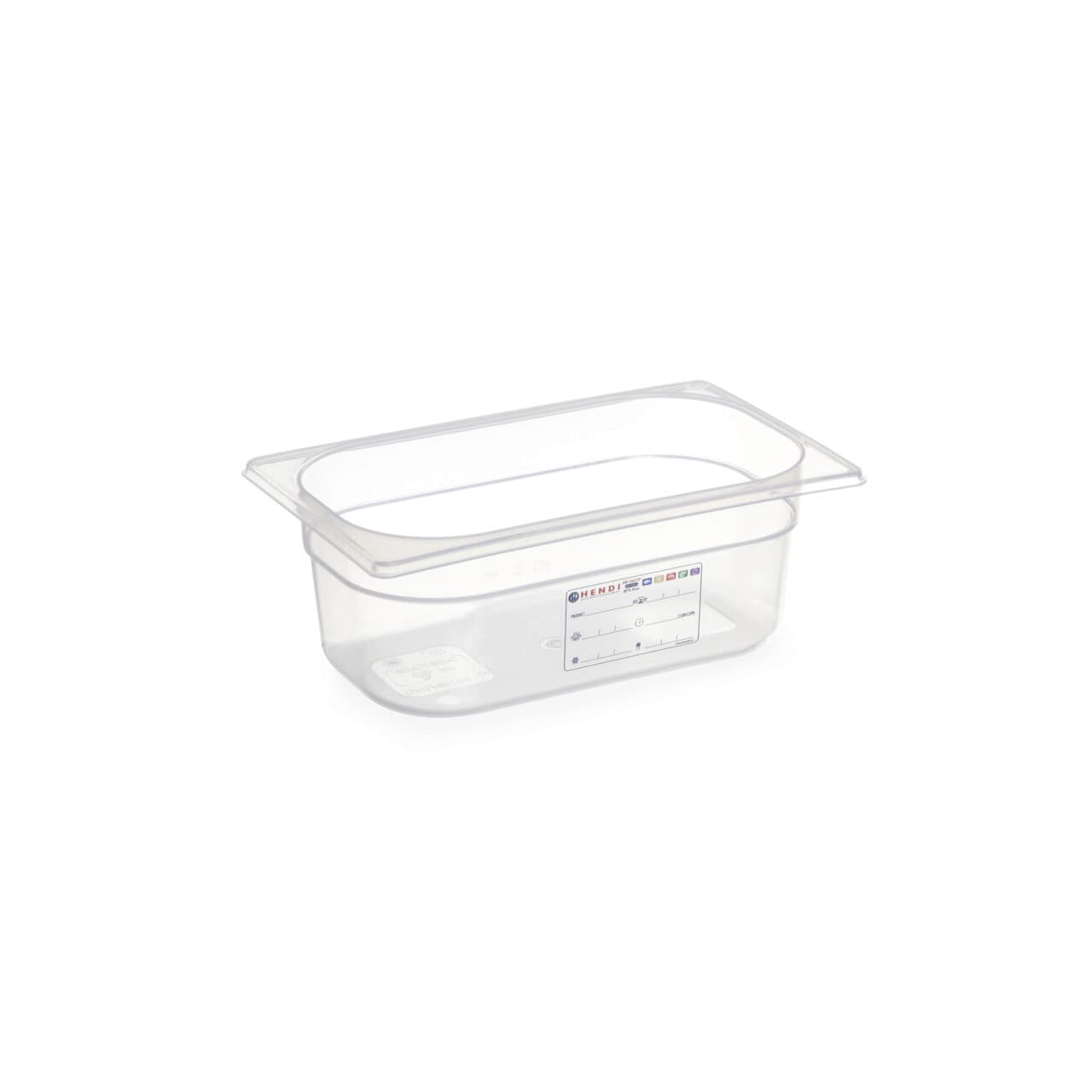 Tava gastronorm Gastronorm 1/4, 265x162x(H) 200 mm, 5.5 litri cu marcaj HACCP, polipropilena