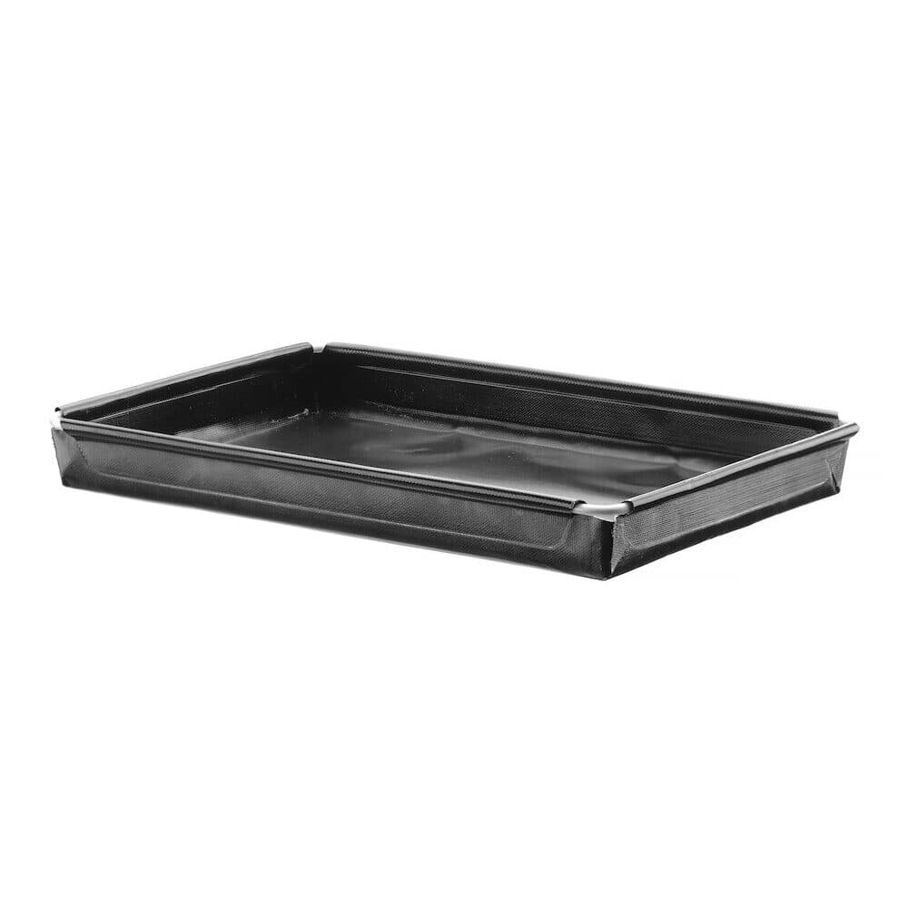 Tava pentru cuptoare cu convectie si microunde, antiaderenta, intarita, HENDI, neagra, 290x290x(H)20mm