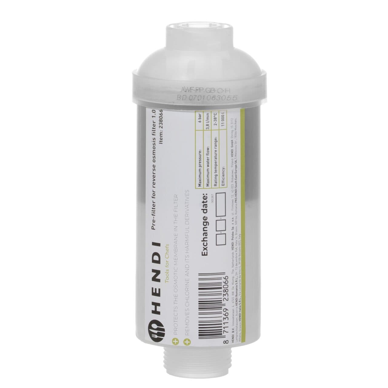 Preinsertie pentru filtru de osmoza inversa 1.0, HENDI