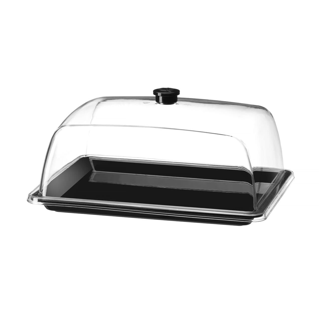 Tava dreptunghiulara cu capac, GN 1/2, transparent, 335x275x(H)165mm