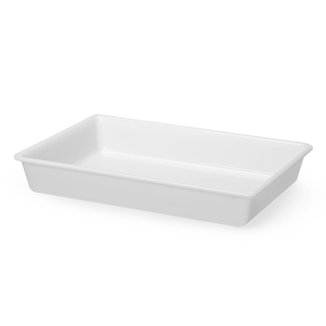 Tava de pregatire, HENDI, 8L, Alba, 480x330x(I)80mm, Dreptunghiulara