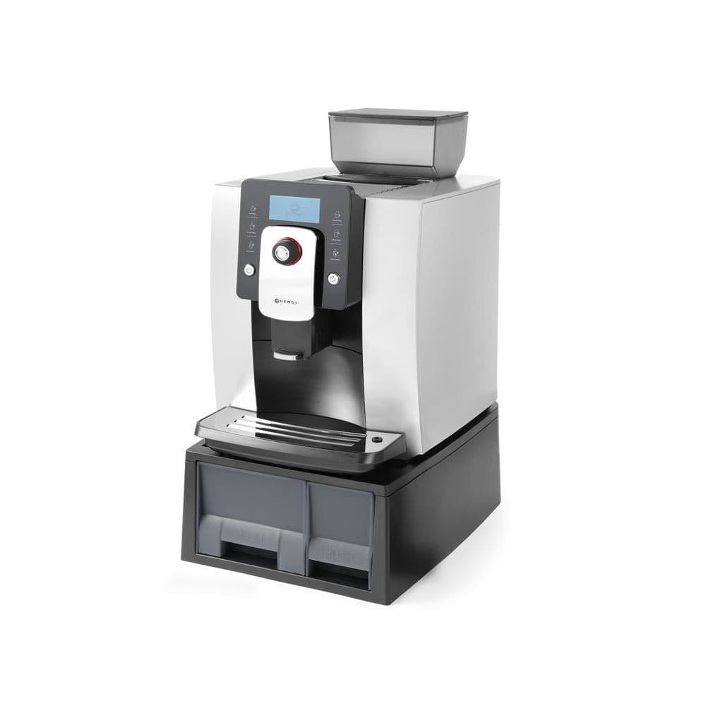 Aparat cafea automat, Hendi Profi Line, 1400 W, rasnita inclusa, negru, bauturi programabile: espresso, cafea lunga, cappuccino, latte, lapte cald, sp