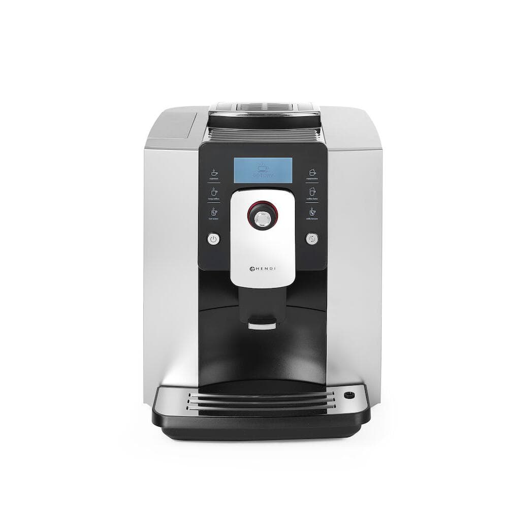 Aparat cafea automat, Hendi One Touch, 1400 W, rasnita inclusa, negru, bauturi programabile: espresso, cafea lunga, cappuccino, latte, lapte cald, spu