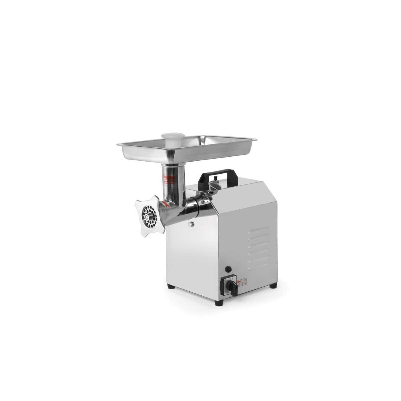 Masina de tocat carne, 2 discuri tocare de 6 si 8 mmm din inox, cutit din inox, melc din inox, tub pentru impingere, Hendi Top Line, 250 Kg/ora, corp