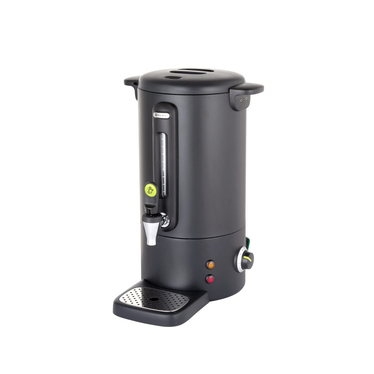 Boiler pentru bauturi fierbinti 9 litri, inox, negru mat, termostat 0-100 gr C, 950 W, Concept Line Hendi, 307x330x(H)450 mm