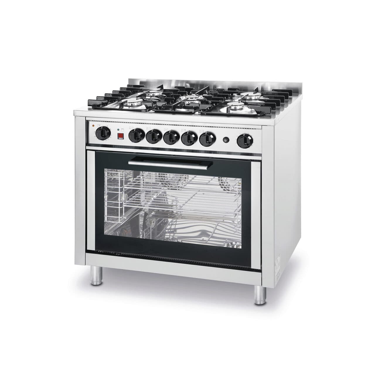 Masina de gatit, 5 arzatoare pe gaz si cuptor electric, Hendi, 14,3kw, 900x655x(H)850/900 mm