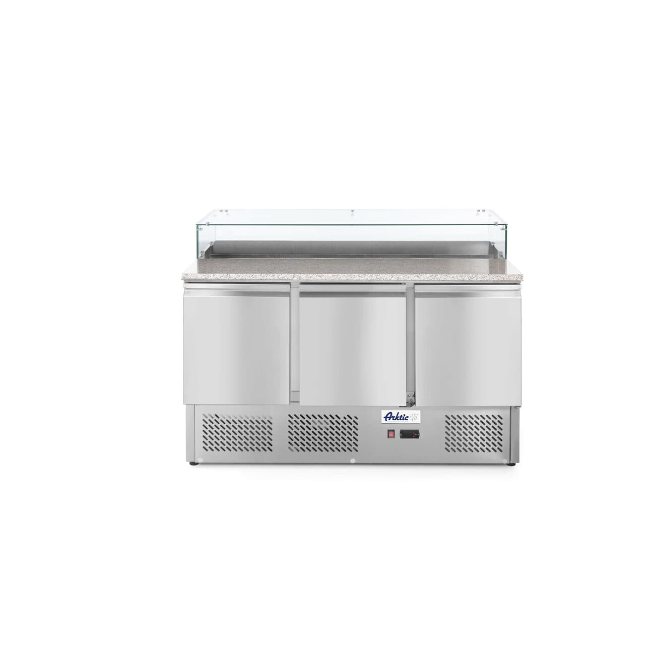 Masa pizza profesionala, cu 3 usi 380 L inox, ARKTIC by Hendi interval temperatura -2/+8 gr C 310 W 1365x700x(H)1120 mm