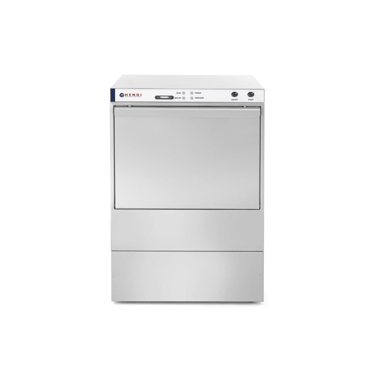 Masina profesionala de spalat vase K 50 cu pompa de evacuare 50 x 50 control electromecanic 400 W Hendi Inox 570x600(+370)x(H)830 mm