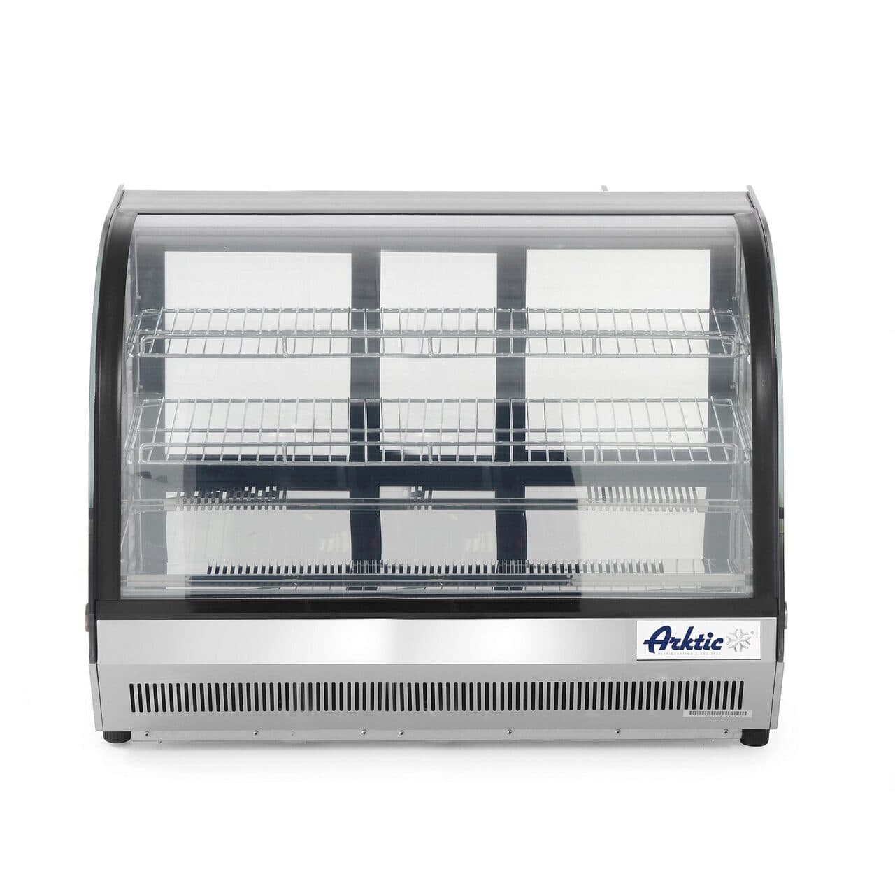 Vitrina frigorifica de prezentare profesionala pentru prajituri ARKTIC by Hendi 130 L Inox Interval de temperatura 2/8 ? C 260 W 900x557x(H)670 mm, Cl