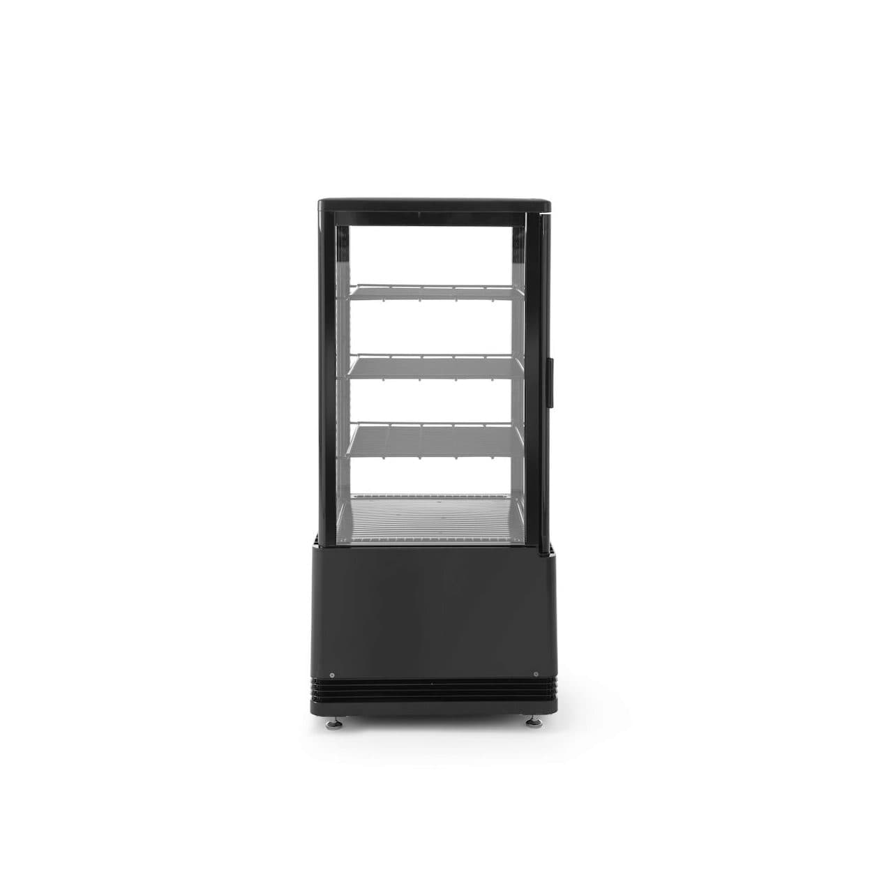 Vitrina rece pt prezentare, Negru, 68 lt, interval temp 2-6 gr C, 170 W, 3 rafturi reglabile pe inaltime, ARKTIC by Hendi, 452x406x(H)891 mm, Clasa en