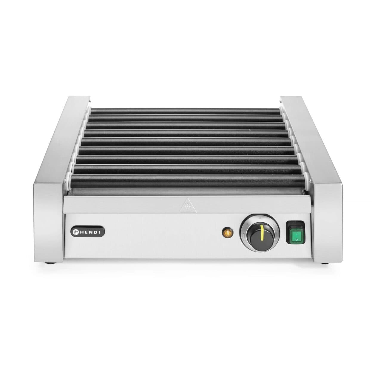 Grill rola pentru carnati, 9 role latime 42 cm, , 940 W, role cu strat anti-aderent, corp inox, Hendi