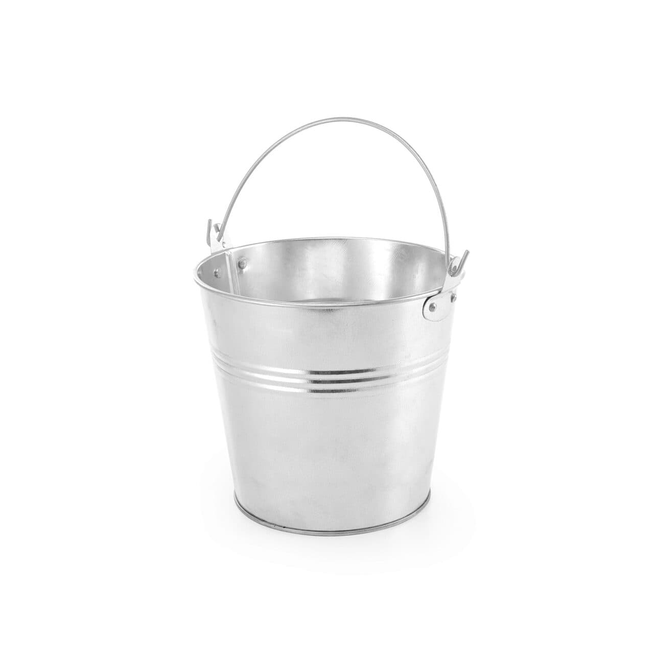 Cos servire aperitive modern, tip galeata, Hendi, otel galvanizat, 160x(H)140 mm