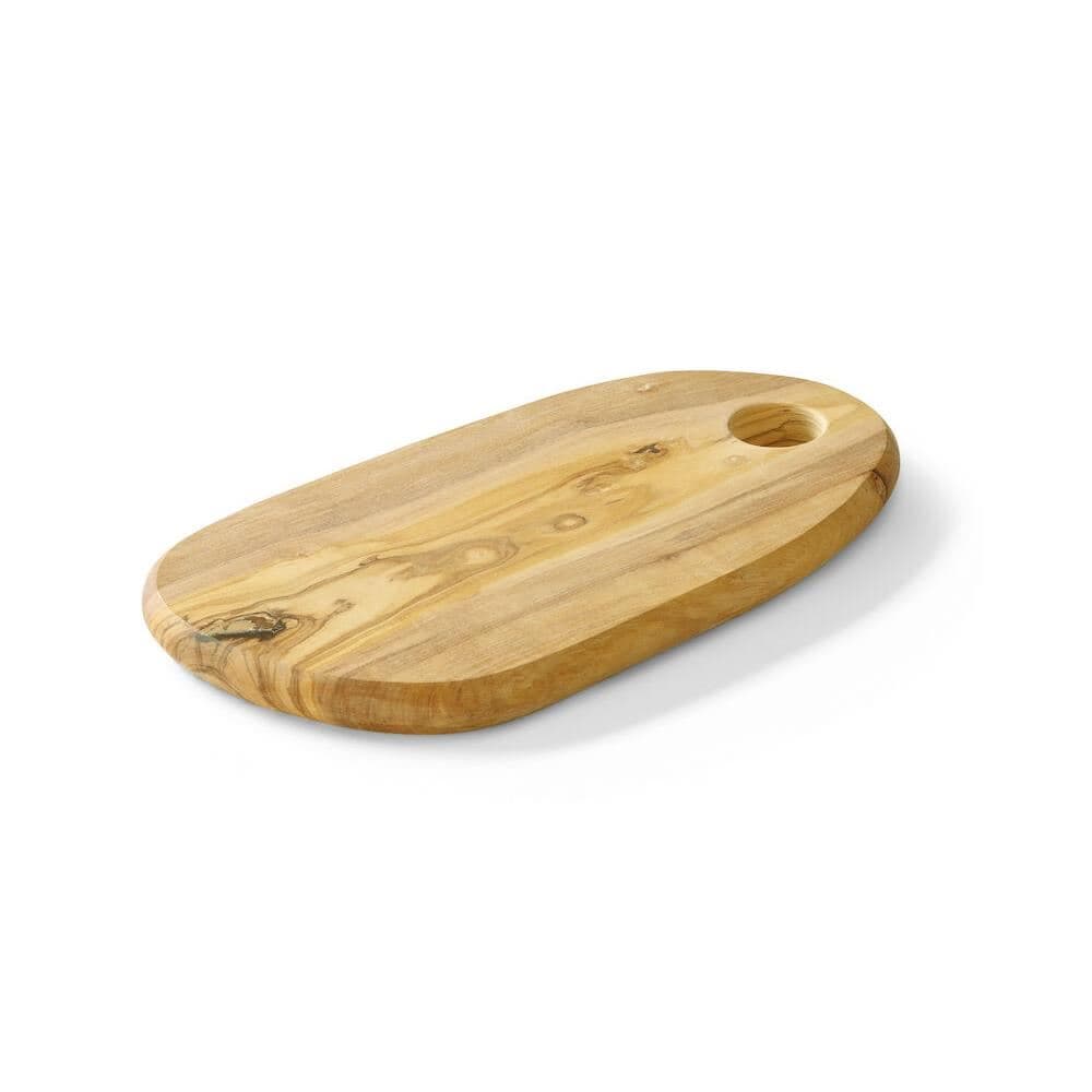 Tocator pentru prezentare si servire branzaturi, Hendi, lemn de maslin, 250x165x(H)18 mm