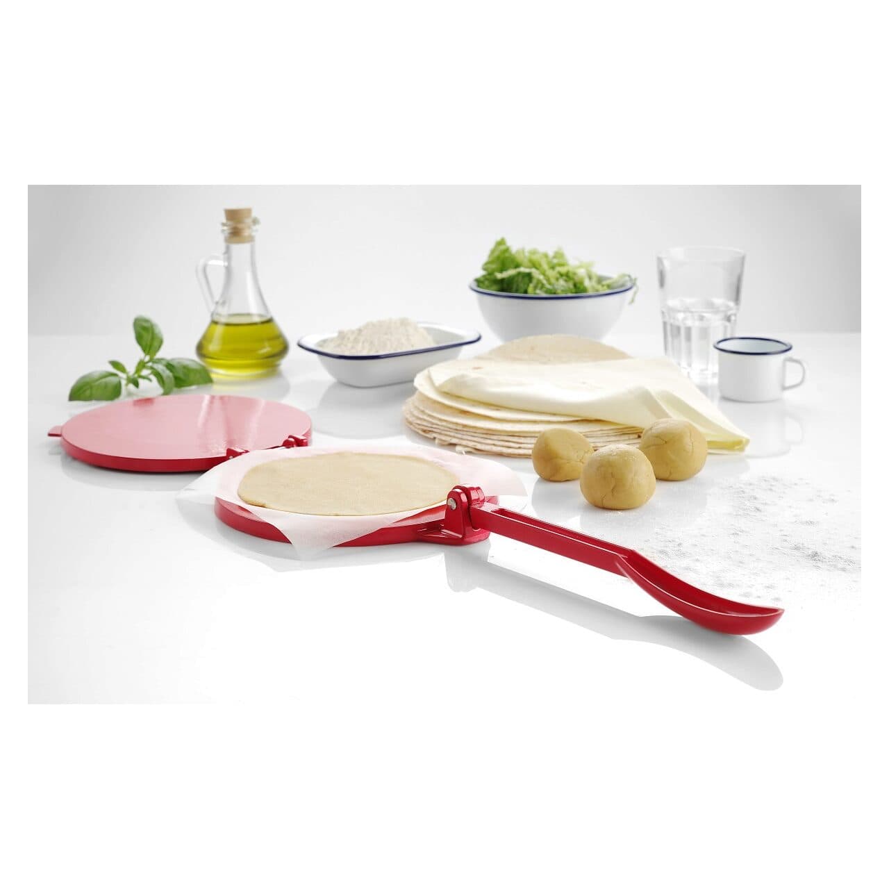 Presa pentru preparat tortilla din aluminiu, Hendi, rezistenta la presiune, diametru 255x202x(H)95 mm