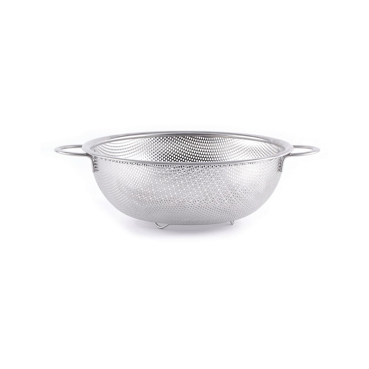 Colander Hendi, otel inoxidabil, cu baza si 2 manere, perforat, 285x(H)115 mm