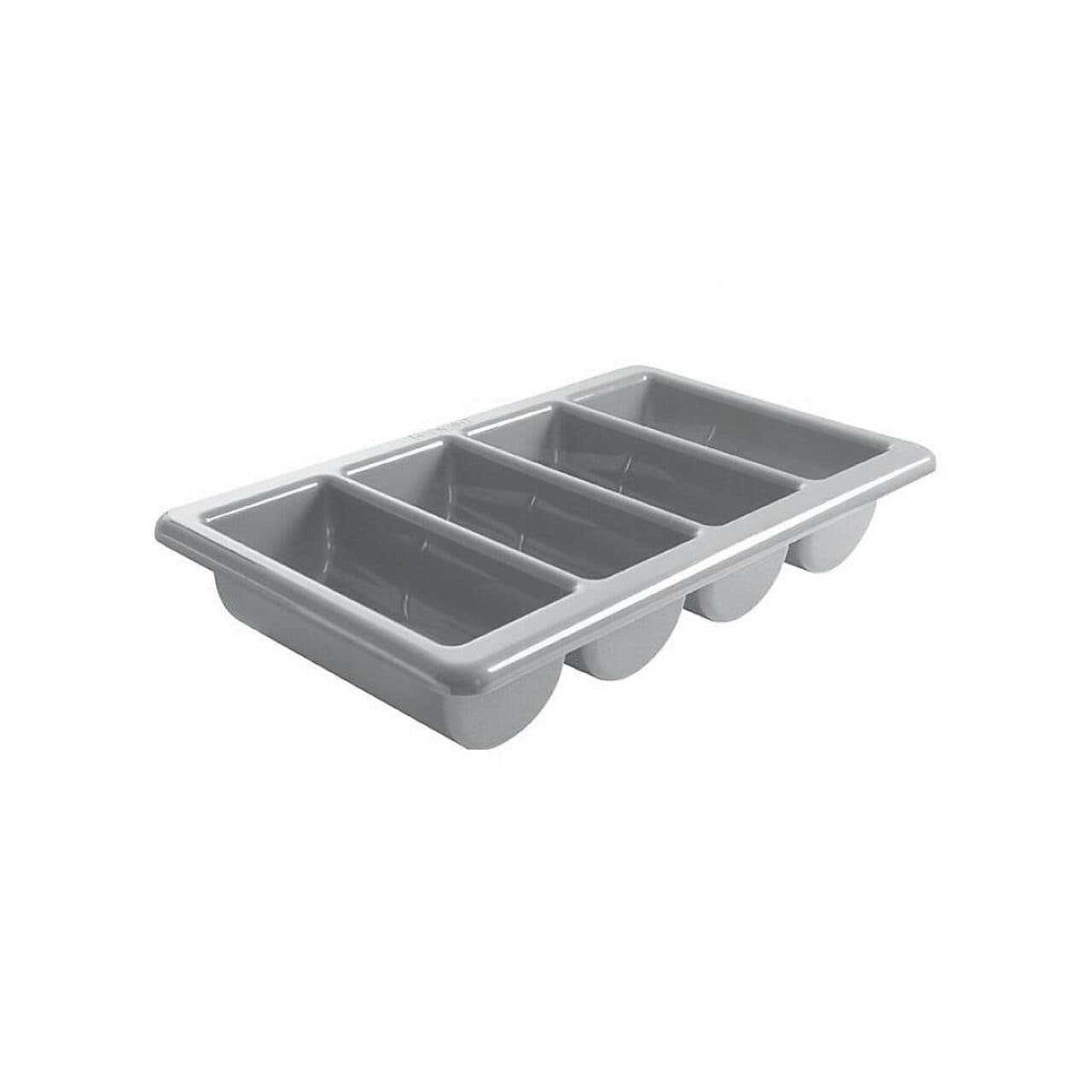 Tava suport tacamuri, 4 compartimente, Hendi, polipropilena gri, GN 1/1, 53x32.5x(H)10 cm