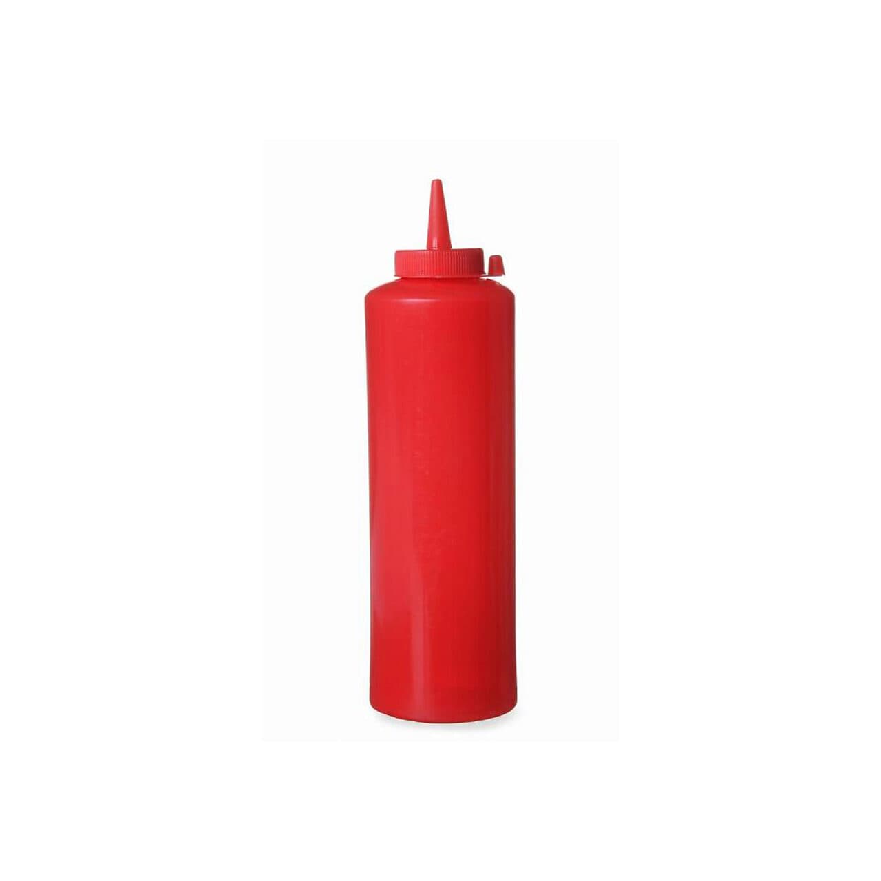 Sticla dispenser 350 ml, 55x205 mm, polietilena rosie, Hendi