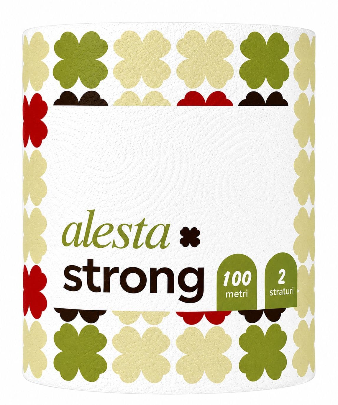 Prosop hartie Alesta Strong, 100 m, 2 straturi, 1 kg, 23x22.5 cm/foaie, 100% celuloza
