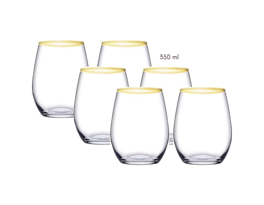 Pahar pentru whisky, Pasabahce Amber Gold, 350 ml