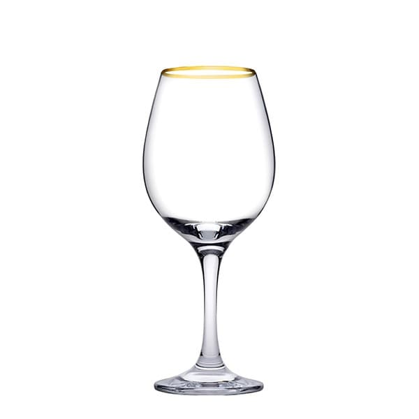 Pahar cu picior pentru vin, Pasabahce Amber Gold, 460 ml