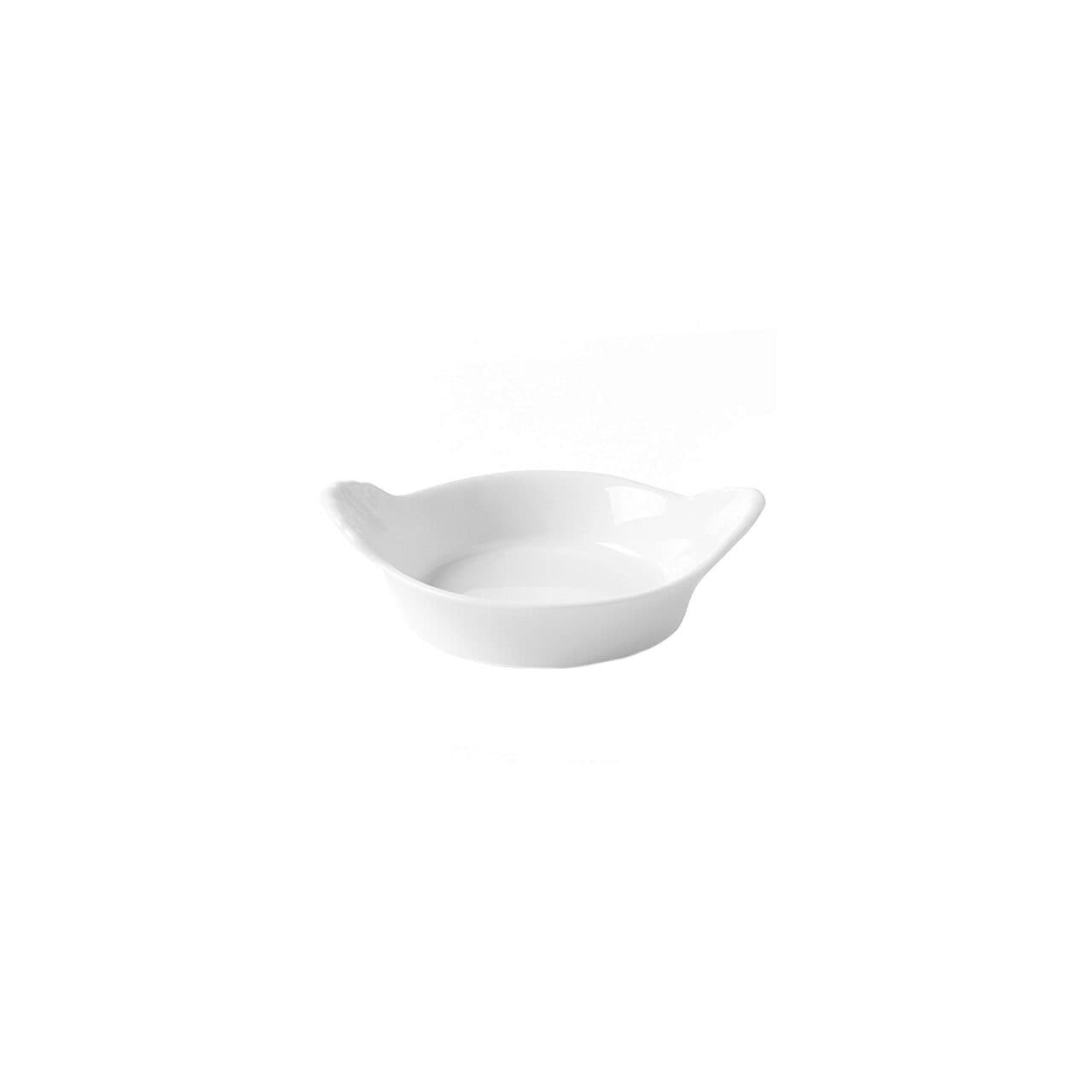 Set 6 bucati vase tapas , model Huevo, portelan dur, diametru 6,5x1,5 cm, rezistent la temperaturi inalte