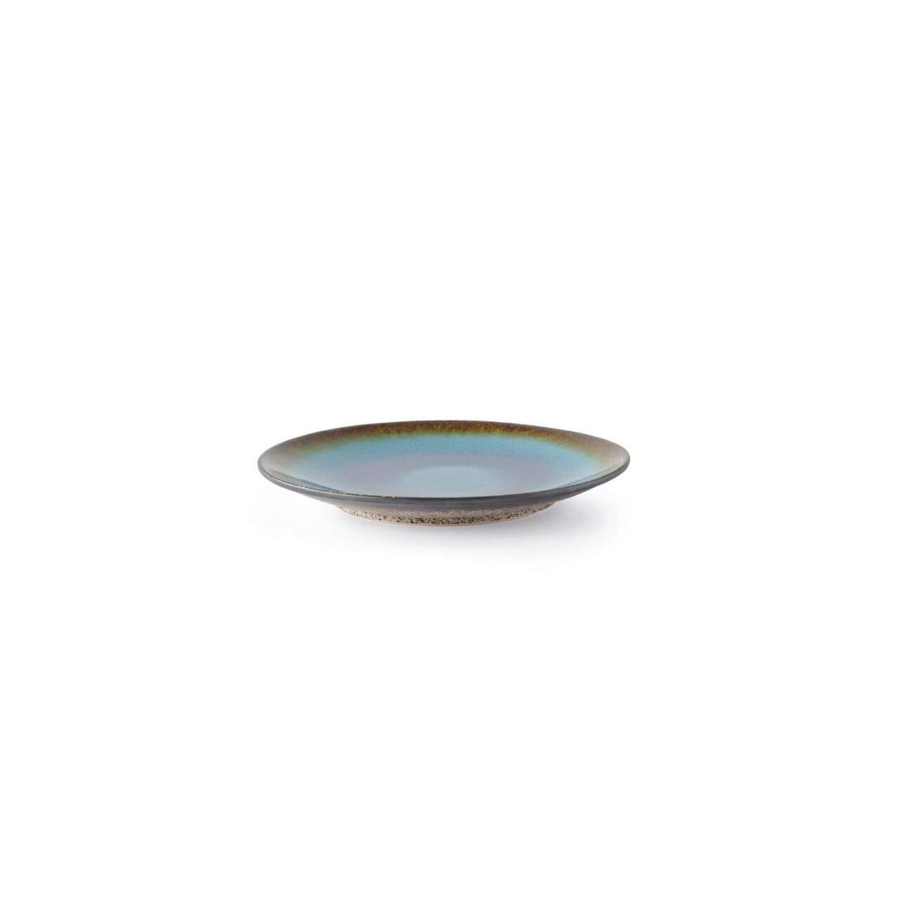 Farfurie Fine Dine, colectia Lazur, diametru 207 mm, portelan decorat manual