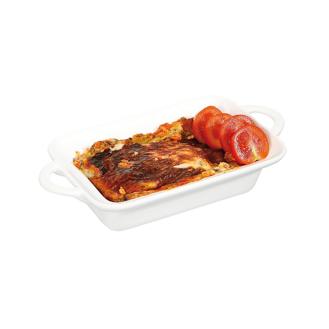 Vas aperitive / servire dreptunghiular, 12x19x5 cm, portelan super-rezistent, potrivit si pentru cuptor, Hendi