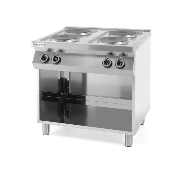 Aragaz electric Kitchen Line stand deschis,Hendi, cu 4 ochiuri, dimensiuni: 800x700x(H)900 mm