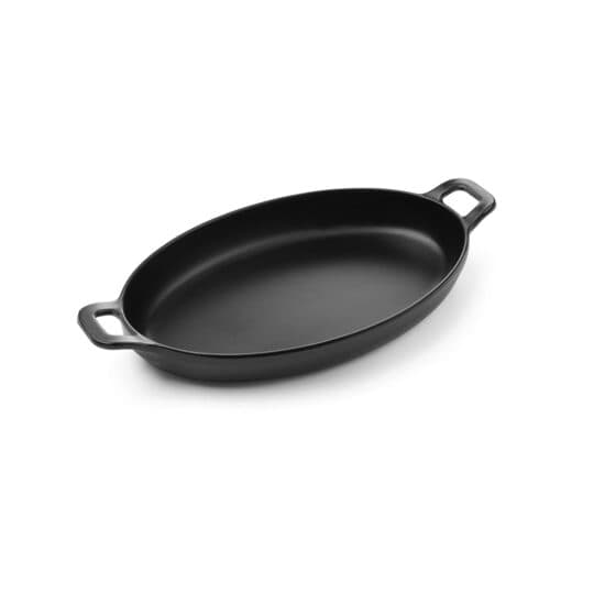 Bol servire in forma de mini-tigaie ovala cu manere, 15,5 cm x8 cm x(H)3,7 cm, melamina, Hendi Little Chef