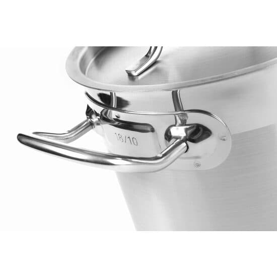 Cratita cu capac 1,5 Lit, 16 cm diametru x 7,5 cm inaltime, inox, gama Profi Line, potrivita si pt uz profesional