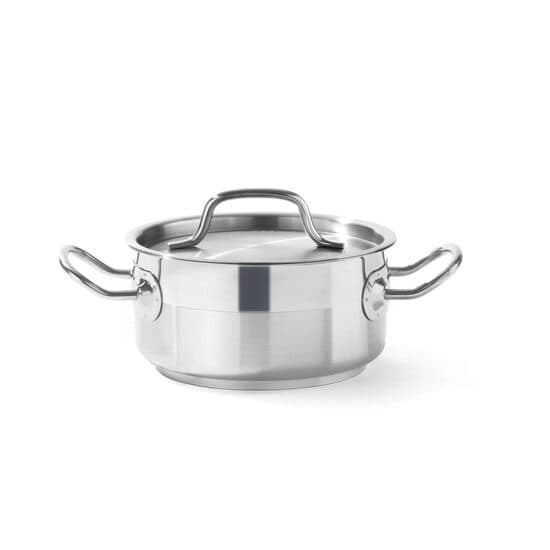 Cratita cu capac 7,5 Lit, 28 cm diametru x 12 cm inaltime, inox, Profi Line, potrivita si pentru uz profesional