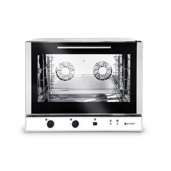 Cuptor convectie cu umidificare, capacitate 4 tavi 600x400 mm, 2 elemente incalzire, 2 ventilatoare, termostat reglabil, 50-300gr C, timer 0 - 120 min