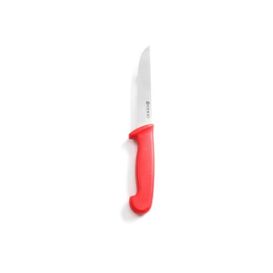 Cutit bucatarie, lama inox rezistenta de 15 cm, lungime cutit 29 cm, maner rosu, conform cu standardele de igiena HACCP