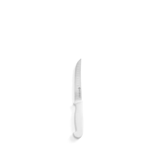 Cutit bucatarie universal, maner polipropilena alb, lungime lama inox 13 cm / lungime cutit 23 cm, respecta normele de igiena HACCP