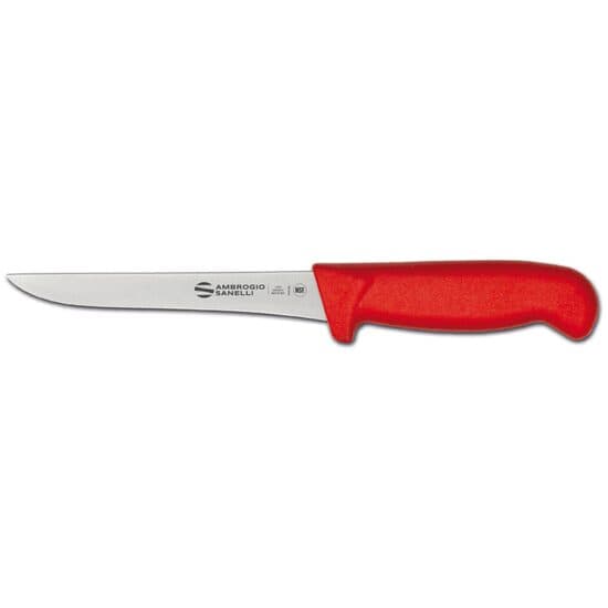 Cuțit de dezosat Supra Colore, Ambrogio Sanelli, lamă îngustă, roșu, (L) 300 mm