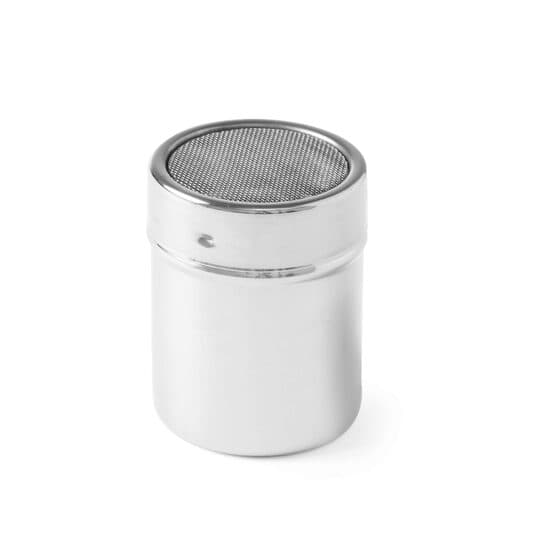 Dispenser pentru zahar pudra, otel inoxidabil, cu plasa, 55x75 mm