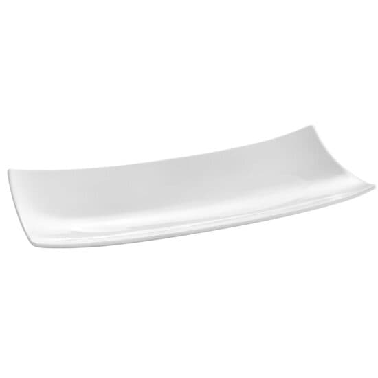 Farfurie portelan alb termorezistent Bark, 35.2x14.6x4 cm, forma dreptunghiulara