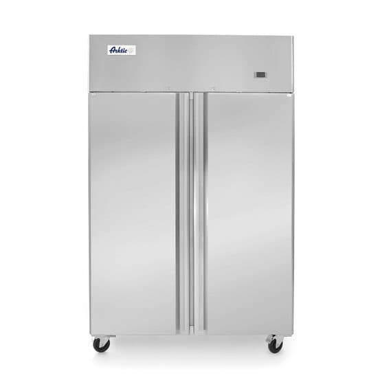 Frigider profesional Profi Line cu 2 usi 900 L 1200x740x(H)1950 mm otel inoxidabil -2°C/8°C 400 W 6 rafturi 525x530mm incluse, Clasa energetica C