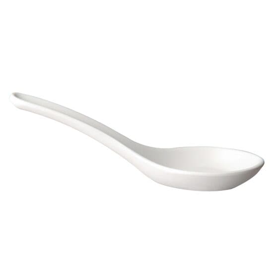 Lingurita din melamina pentru aperitive, alb, 130x45mm