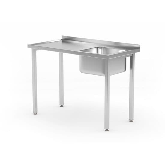 Masa Budget Line cu 1 vas pentru chiuveta, fara raft - infiletat, chiuveta dreapta ,1000x600x850mm