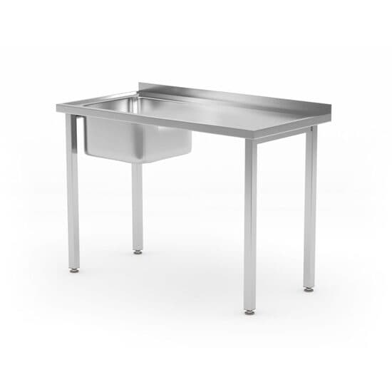 Masa Budget Line cu 1 vas pentru chiuveta, fara raft - infiletat, chiuveta stanga ,1000x600x850mm