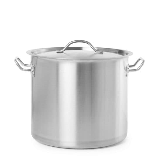 Oala cu capac 25 Lit, 34,5 cm diametru x 35 cm inaltime, Hendi Budget Line, inox, potrivita si pt uz profesional