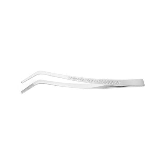 Penseta alimentara cu varf curbat si maner profilat, otel inoxidabil, (L)240 mm
