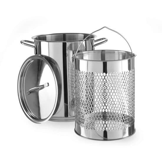 Set oala capac si cos pentru gatire la abur, otel inoxidabil 18/0 , ø160x(H)280 mm